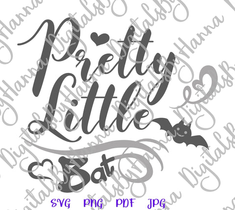 Happy Halloween Pretty Little Bat Print & Cut SVG Digitals by Hanna 
