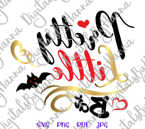 Happy Halloween Pretty Little Bat Print & Cut SVG Digitals by Hanna 
