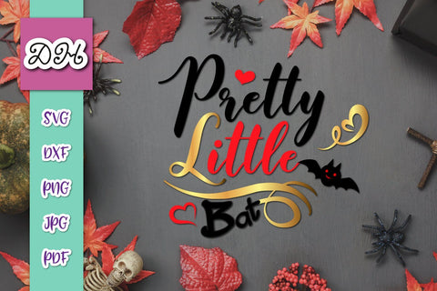 Happy Halloween Pretty Little Bat Print & Cut SVG Digitals by Hanna 