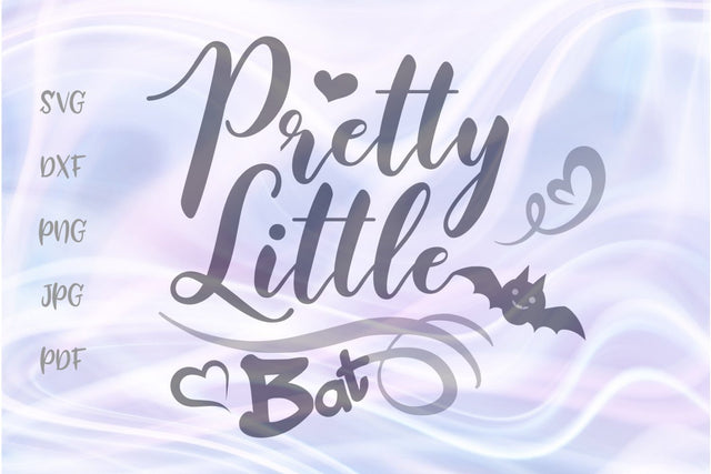 Happy Halloween Pretty Little Bat SVG, PNG, DXF, PDF, JPG SVG Digitals by Hanna 