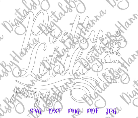 Happy Halloween Pretty Little Pumpkin Print & Cut SVG Digitals by Hanna 