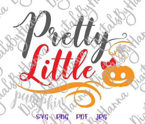Happy Halloween Pretty Little Pumpkin Print & Cut SVG Digitals by Hanna 