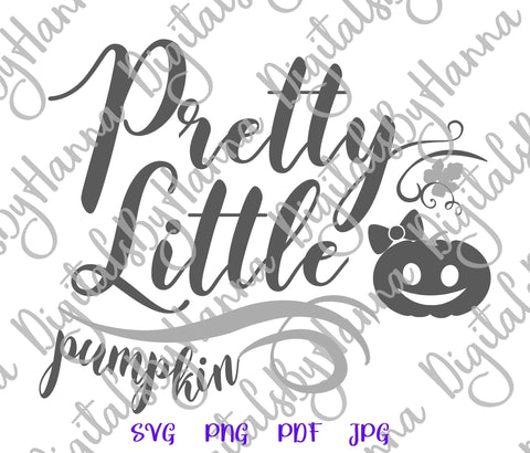 Happy Halloween Pretty Little Pumpkin Print & Cut SVG Digitals by Hanna 