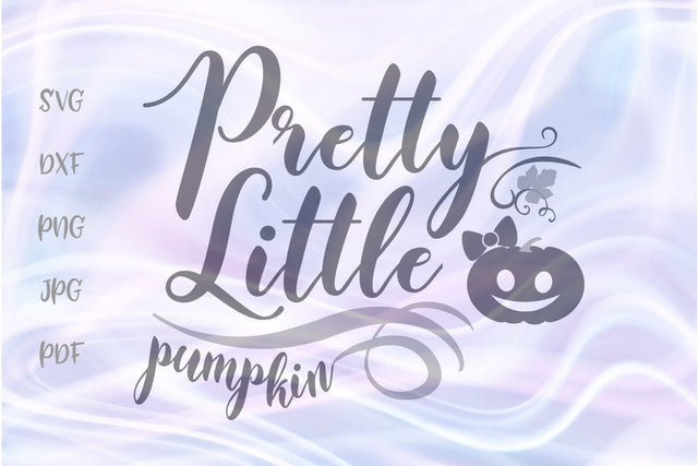 Happy Halloween Pretty Little Pumpkin SVG, PNG, DXF, PDF, JPG SVG Digitals by Hanna 