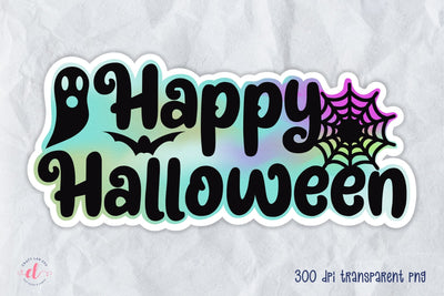 Happy Halloween Printable Sticker PNG Sublimation CraftLabSVG 