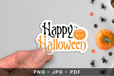 Happy Halloween Printable Sticker Sublimation CraftLabSVG 