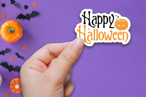 Happy Halloween Printable Sticker Sublimation CraftLabSVG 