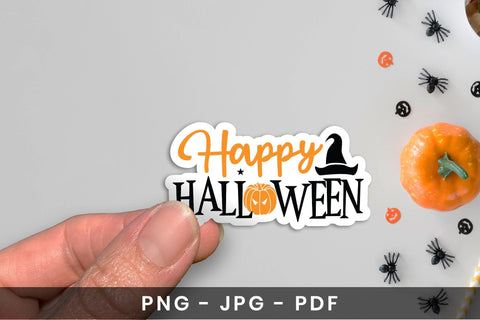 Happy Halloween Printable Sticker Sublimation CraftLabSVG 