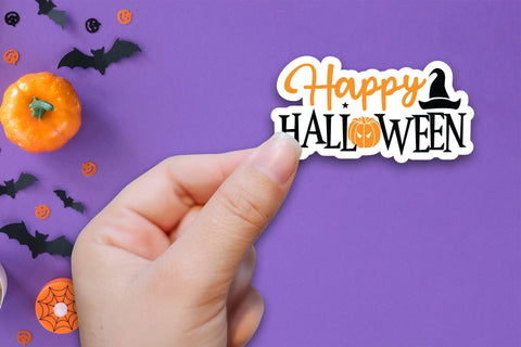 Happy Halloween Printable Sticker Sublimation CraftLabSVG 