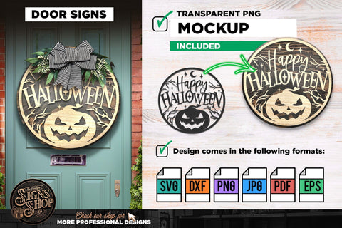 Happy Halloween Pumpkin | Halloween SVG Sign SVG The Vintage Signs Shop 