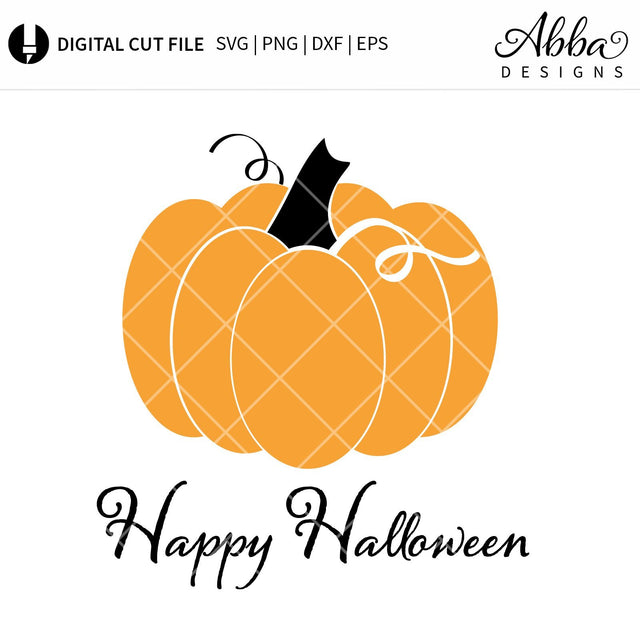 Happy Halloween Pumpkin SVG Abba Designs 