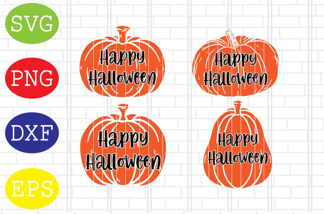 Happy Halloween Pumpkin Svg, Cauldron Svg, Halloween Svg, Fall Svg, Autumn Svg, Ghost Svg SVG DigitalSvgFiles 