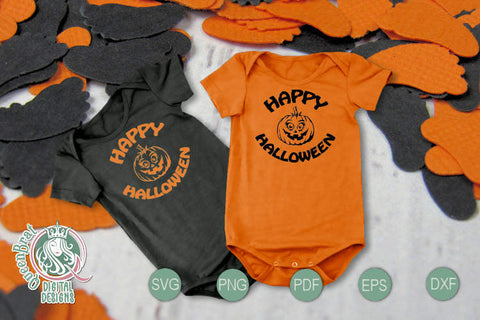Happy Halloween Pumpkin SVG SVG QueenBrat Digital Designs 