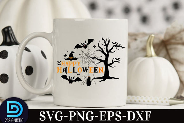 Happy halloween, Retro Halloween SVG Design, SVG DESIGNISTIC 