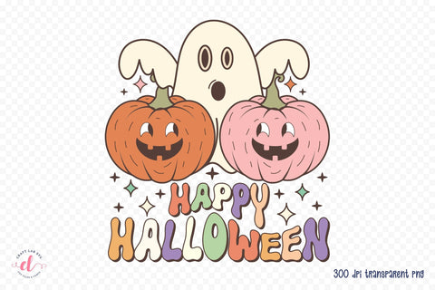 Happy Halloween Retro Sublimation Design Sublimation CraftLabSVG 