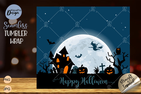 Happy Halloween | Seamless Pattern for Tumbler 20 oz Sublimation Wrap Sublimation Klava P 