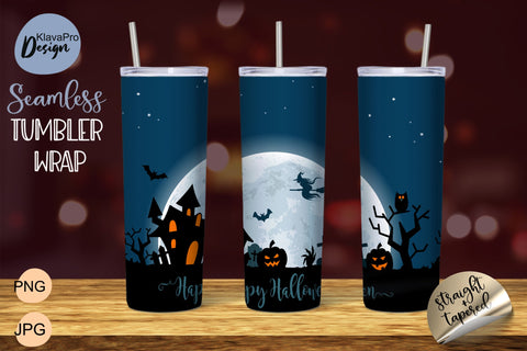 Happy Halloween | Seamless Pattern for Tumbler 20 oz Sublimation Wrap Sublimation Klava P 