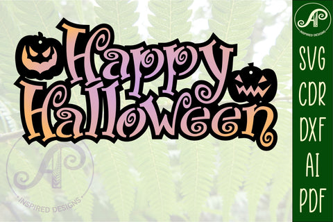 Happy Halloween sign svg laser cut file SVG APInspireddesigns 