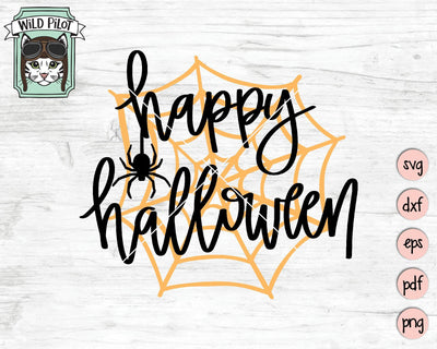 Happy Halloween Spider Web SVG Cut File SVG Wild Pilot 