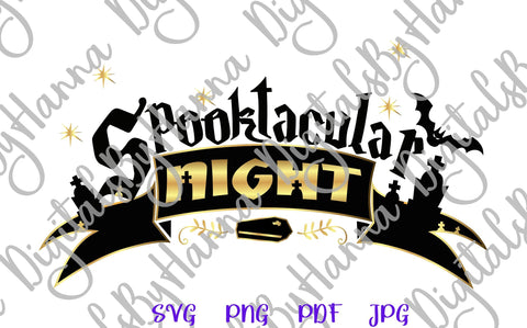 Happy Halloween Spooktacular Night Print & Cut SVG Digitals by Hanna 