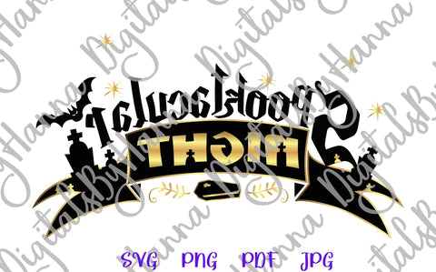 Happy Halloween Spooktacular Night Print & Cut SVG Digitals by Hanna 