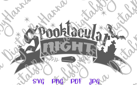 Happy Halloween Spooktacular Night Print & Cut SVG Digitals by Hanna 