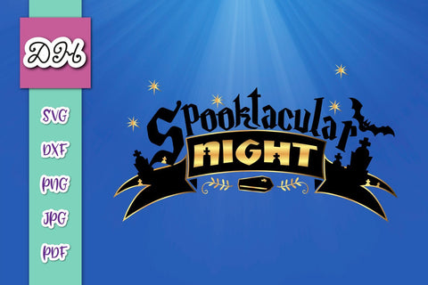 Happy Halloween Spooktacular Night Print & Cut SVG Digitals by Hanna 