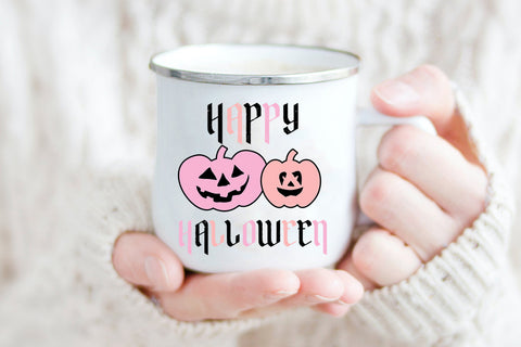 Happy Halloween Sublimation I Pink Pumpkin Halloween PNG Sublimation Happy Printables Club 