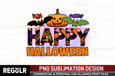 Happy halloween Sublimation PNG, Sublimation Halloween Design Sublimation Regulrcrative 