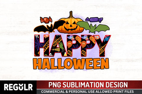 Happy halloween Sublimation PNG, Sublimation Halloween Design Sublimation Regulrcrative 