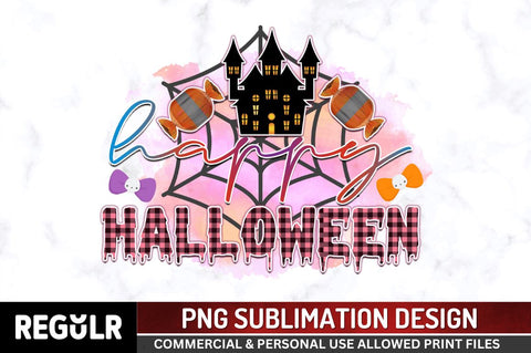 Happy halloween Sublimation PNG, Sublimation Halloween Design Sublimation Regulrcrative 