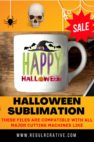 Happy halloween Sublimation PNG, Sublimation Halloween Design Sublimation Regulrcrative 