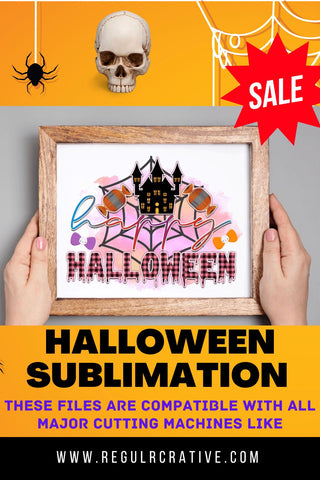 Happy halloween Sublimation PNG, Sublimation Halloween Design Sublimation Regulrcrative 