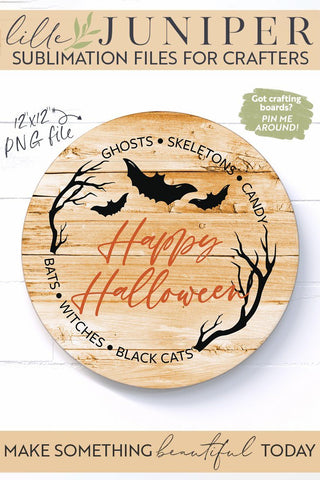 Happy Halloween Sublimation | Round Sign Sublimation Sublimation LilleJuniper 