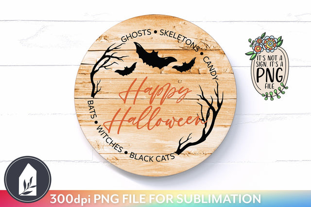 Happy Halloween Sublimation | Round Sign Sublimation Sublimation LilleJuniper 