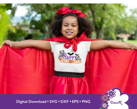 Happy Halloween SVG | Bats, Spider Webs, and a Pumpkin SVG DawnKDesigns 