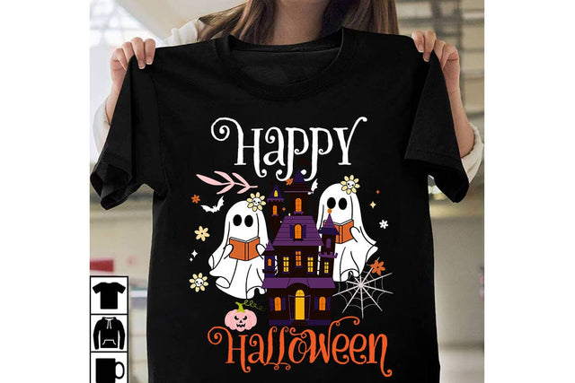 Happy Halloween SVG Cut File, Happy Halloween Sublimation Design, Happy Halloween SVG Quotes SVG BlackCatsMedia 