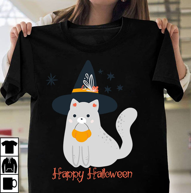 Happy Halloween SVG Cut File, Happy Halloween SVG Design, Best Cat Ever Sublimation Design, Cat Clipart Design, Cat Graphic T-Shirt Design,Cat SVG Cut File, Cat SVG Bundle, Cat Retro SVG SVG BlackCatsMedia 