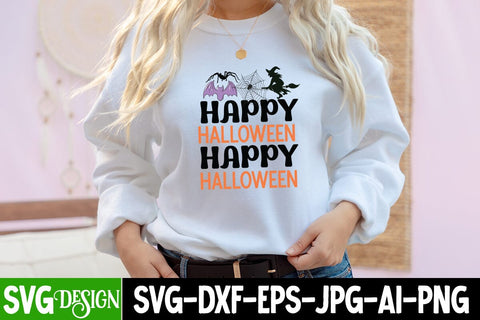 Happy Halloween SVG Cut File, Happy Halloween SVG Design ,Halloween SVG Cut File, Halloween SVG bundle, Halloween Quotes SVG ,Halloween SVG Sublimation Design, Trick or Treat SVG SVG BlackCatsMedia 
