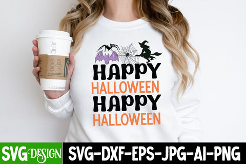 Happy Halloween SVG Cut File, Happy Halloween SVG Design ,Halloween SVG Cut File, Halloween SVG bundle, Halloween Quotes SVG ,Halloween SVG Sublimation Design, Trick or Treat SVG SVG BlackCatsMedia 