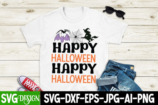 Happy Halloween SVG Cut File, Happy Halloween SVG Design ,Halloween SVG Cut File, Halloween SVG bundle, Halloween Quotes SVG ,Halloween SVG Sublimation Design, Trick or Treat SVG SVG BlackCatsMedia 