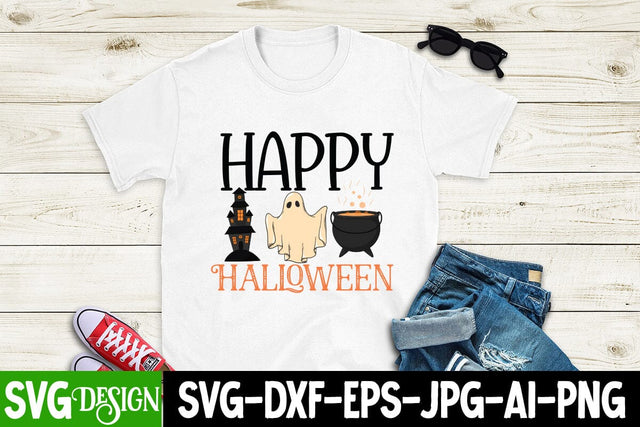 Happy Halloween SVG Cut File, Happy Halloween SVG Design ,Halloween SVG Cut File, Halloween SVG bundle, Halloween Quotes SVG ,Halloween SVG Sublimation Design, Trick or Treat SVG SVG BlackCatsMedia 