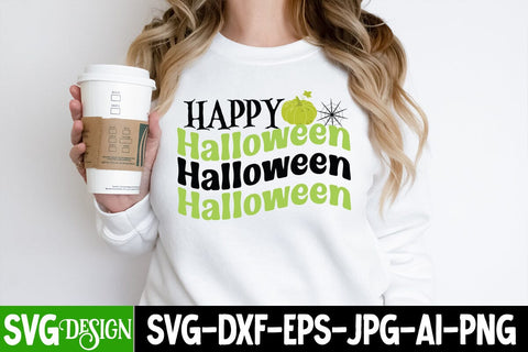 Happy Halloween SVG Cut File, Happy Halloween SVG Quote, Happy Halloween Sublimation Design, ,Halloween SVG Sublimation Design, Trick or Treat SVG SVG BlackCatsMedia 