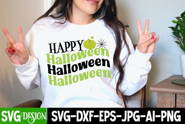 Happy Halloween SVG Cut File, Happy Halloween SVG Quote, Happy Halloween Sublimation Design, ,Halloween SVG Sublimation Design, Trick or Treat SVG SVG BlackCatsMedia 