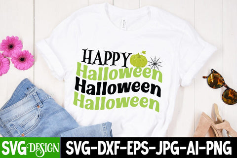 Happy Halloween SVG Cut File, Happy Halloween SVG Quote, Happy Halloween Sublimation Design, ,Halloween SVG Sublimation Design, Trick or Treat SVG SVG BlackCatsMedia 