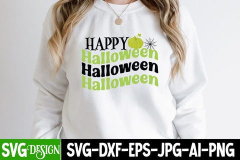 Happy Halloween SVG Cut File, Happy Halloween SVG Quote, Happy Halloween Sublimation Design, ,Halloween SVG Sublimation Design, Trick or Treat SVG SVG BlackCatsMedia 