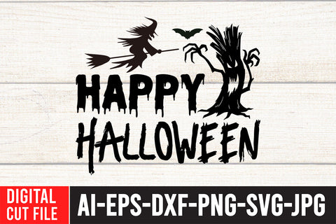 Happy Halloween SVG Cut File SVG BlackCatsMedia 