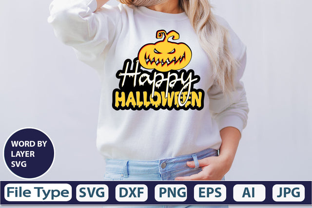 Happy Halloween SVG Cut File SVG DesignPlante 503 