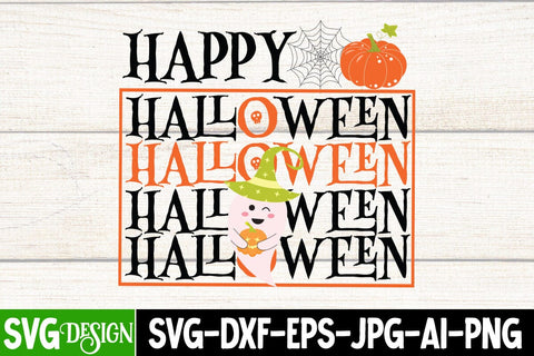 Happy Halloween SVG Cutting File, Happy Halloween Sublimation Design, Halloween SVG bundle, Halloween Quotes SVG ,Halloween SVG Sublimation Design, Trick or Treat SVG Sublimation BlackCatsMedia 