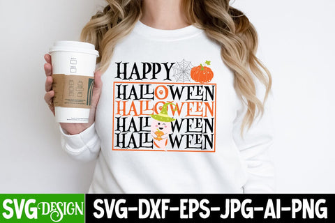 Happy Halloween SVG Cutting File, Happy Halloween Sublimation Design, Halloween SVG bundle, Halloween Quotes SVG ,Halloween SVG Sublimation Design, Trick or Treat SVG Sublimation BlackCatsMedia 